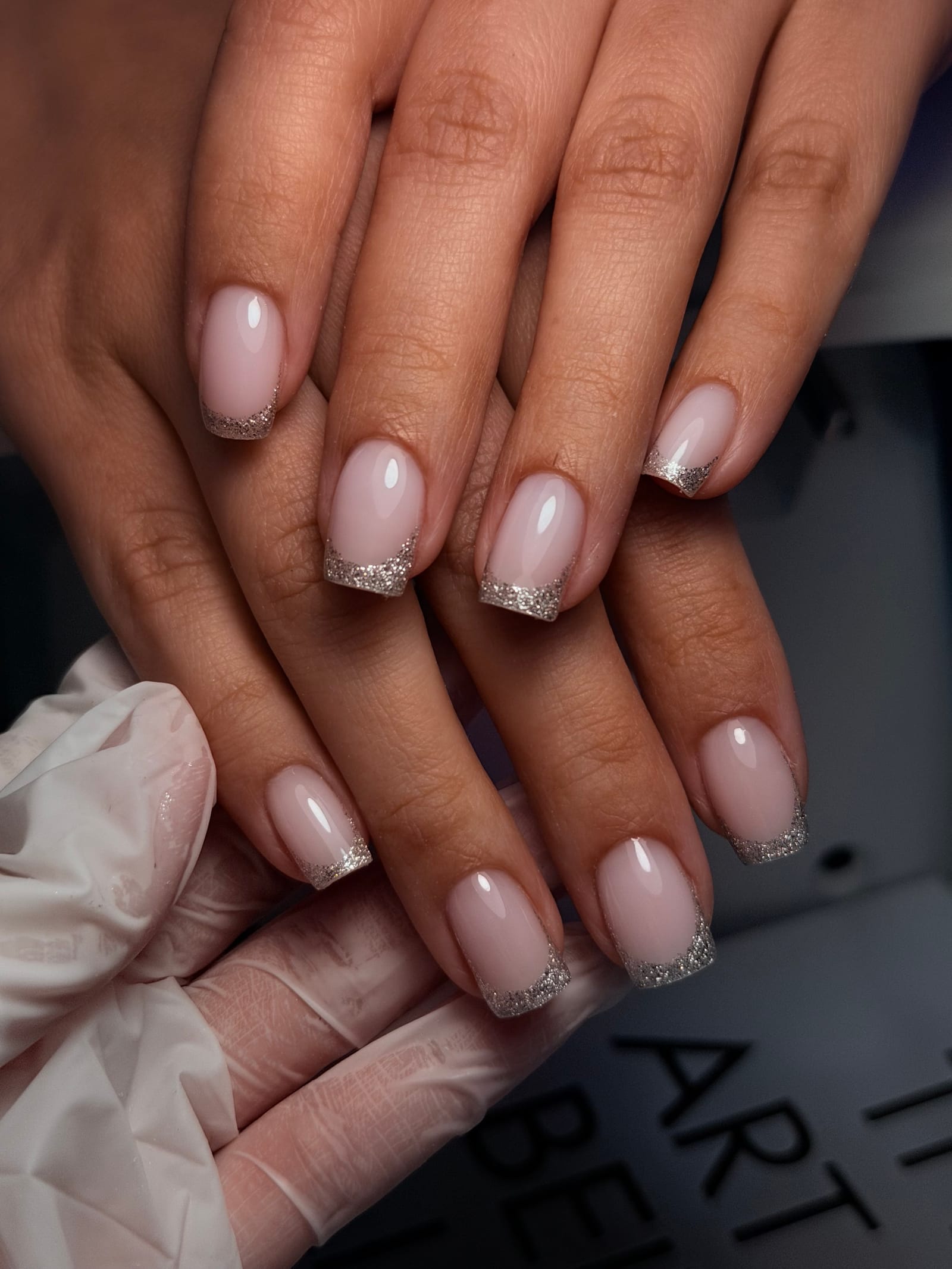 Russian manicure detail