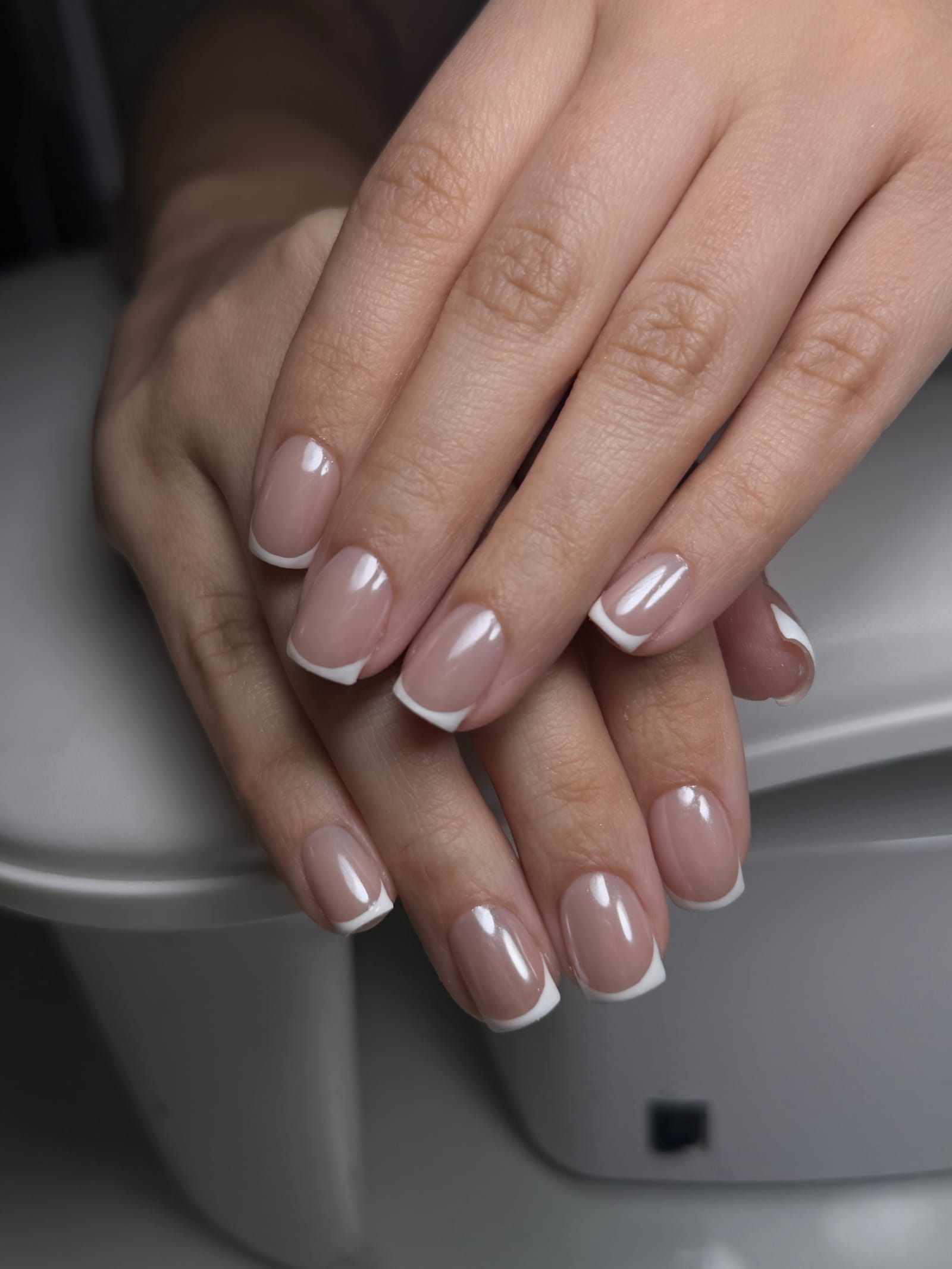 Russian manicure detail