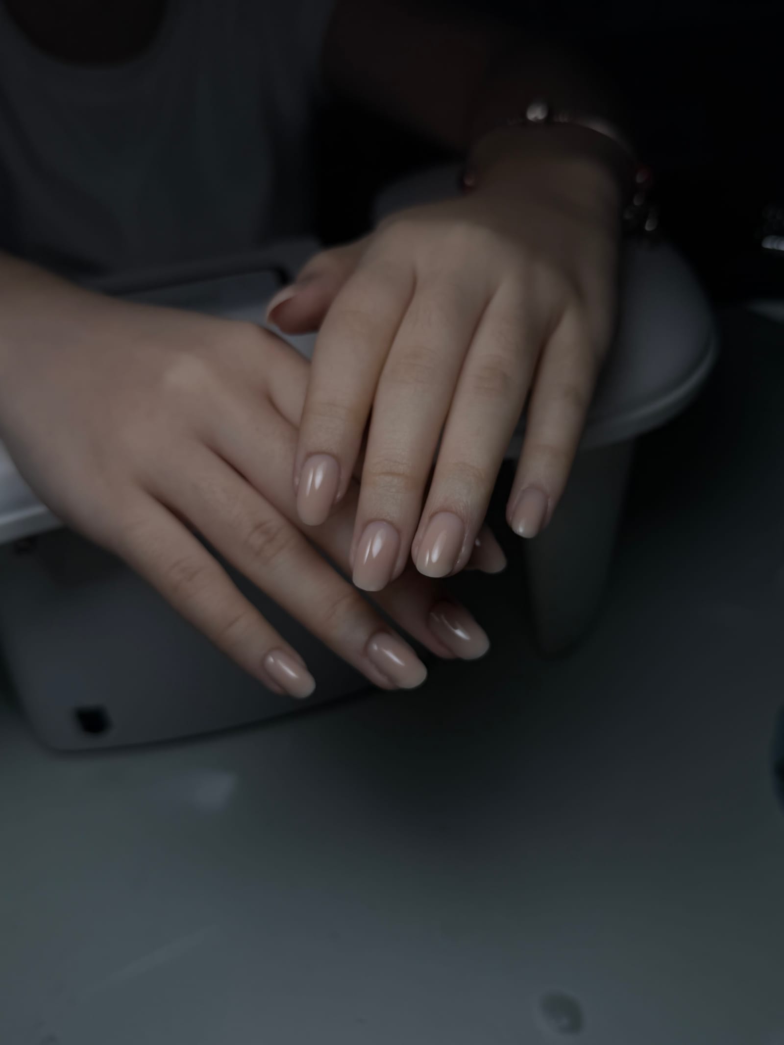Russian manicure detail
