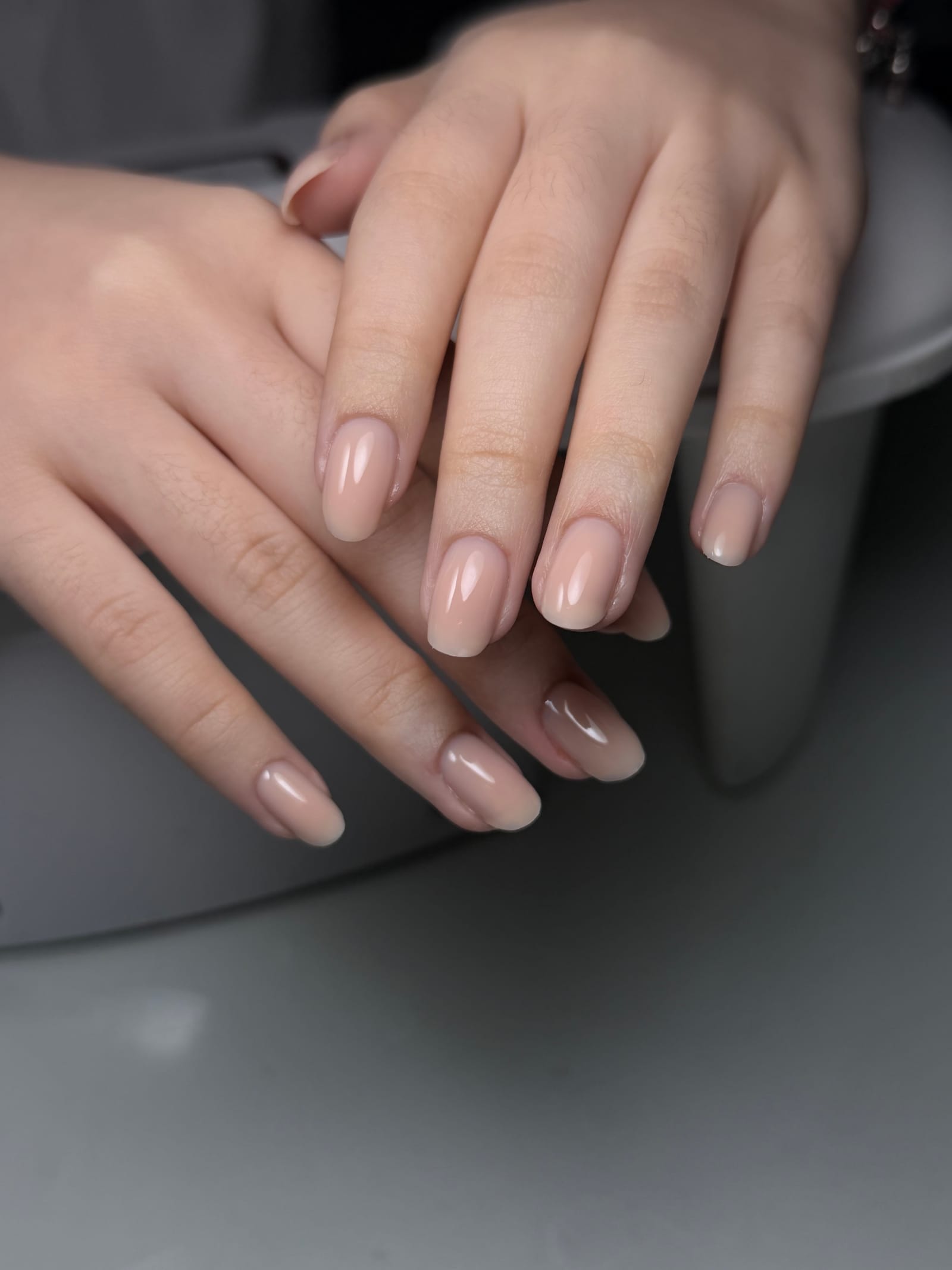 Russian manicure detail